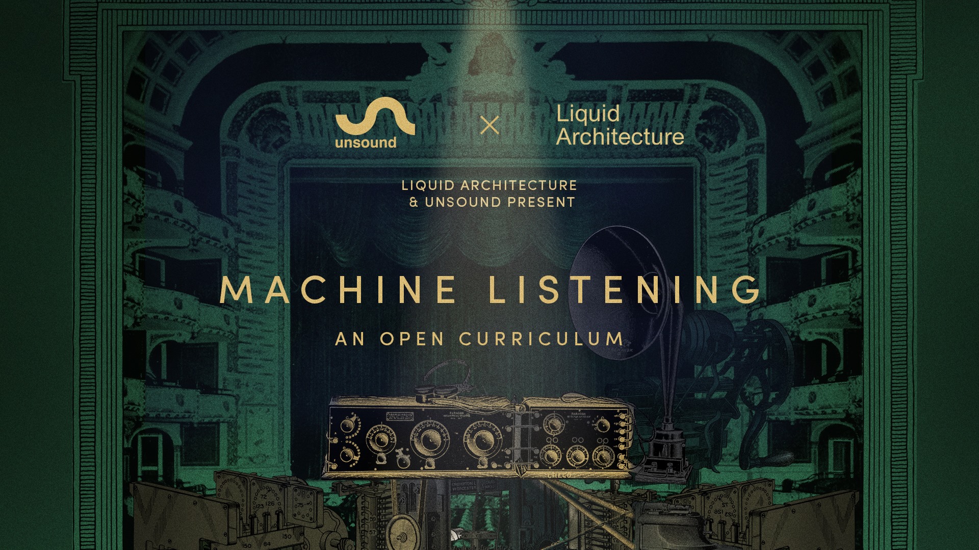 Grafika promująca panel Machine Listening Unsound
