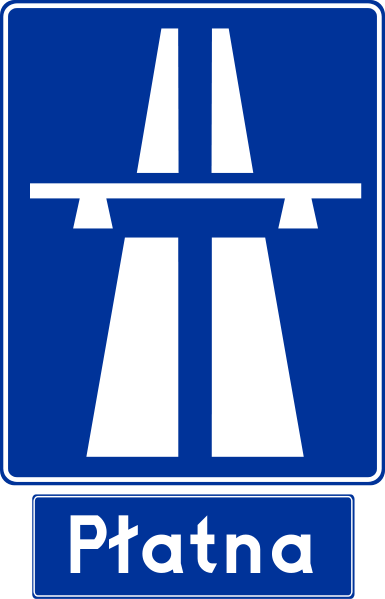 Znak płatnej autostrady