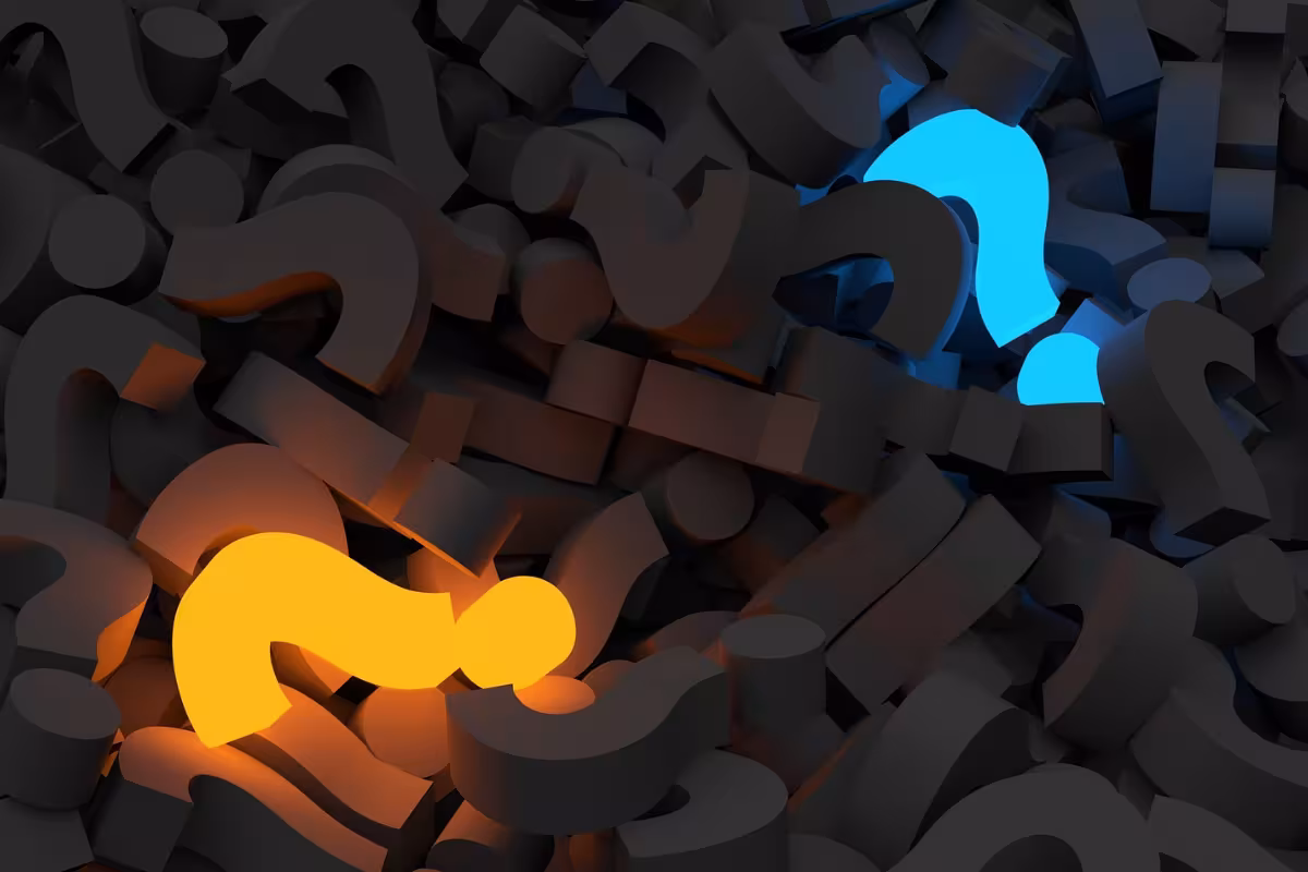 Grafika ze znakami zapytania