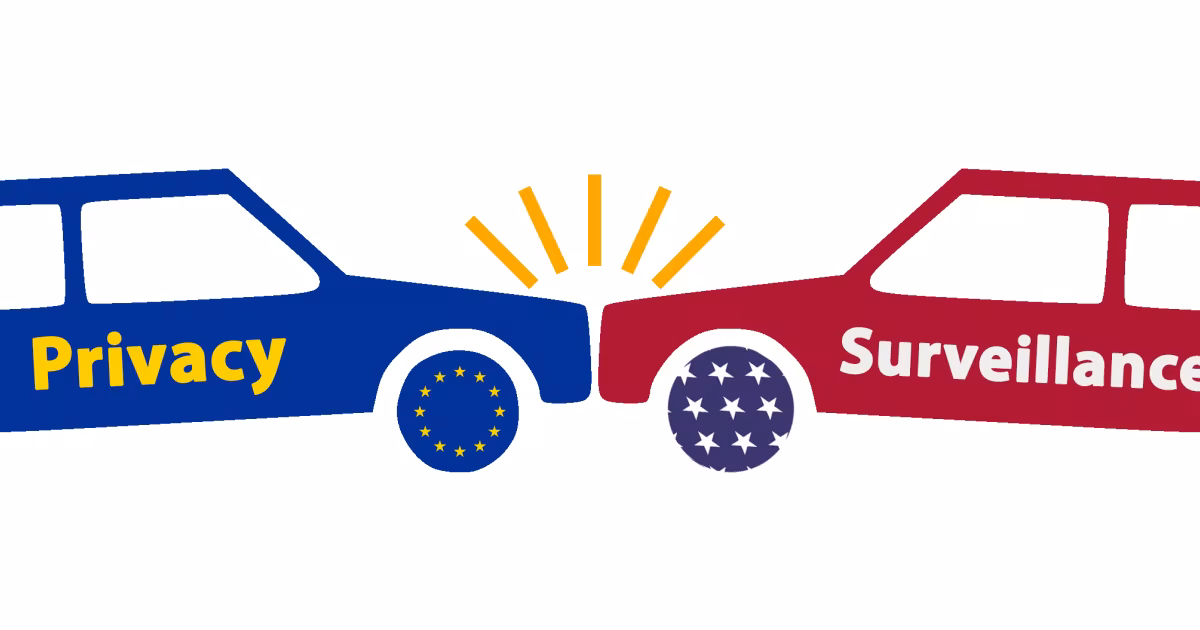 Grafika zderzających napisów prywatność i nadzór