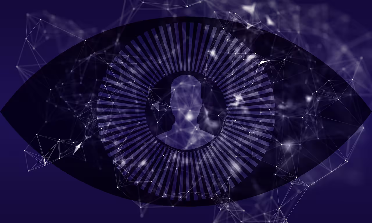 Grafika oka z osobą w środku