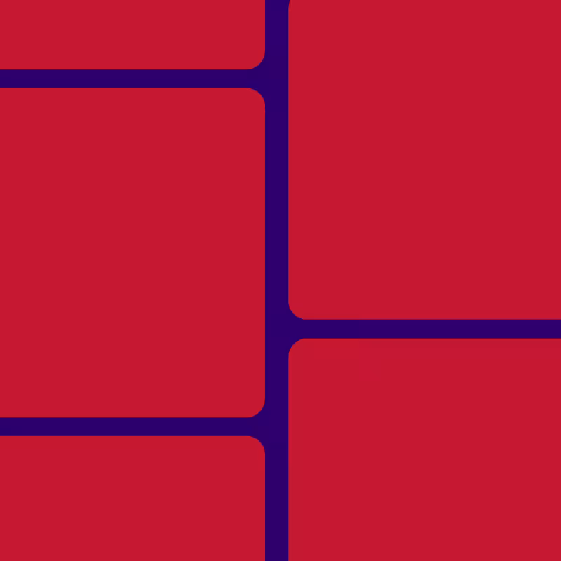 Grafika czerwonych prostokątów na granatowym tle, motyw przewodni przewdnika o DSA