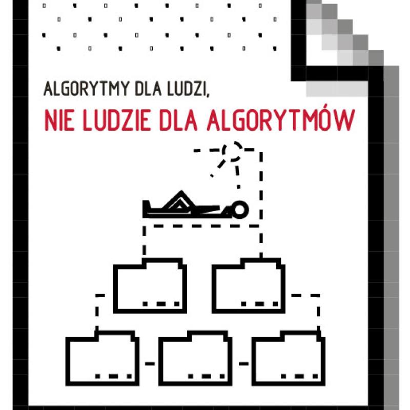Algorytmy dla ludzi, nie ludzie dla algorytmów (naklejka)